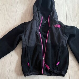 The North Face Black Jacket with Pink Zipper